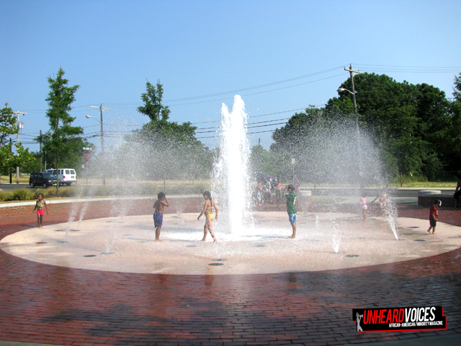 Five Corners water sprinkler in Long Branch