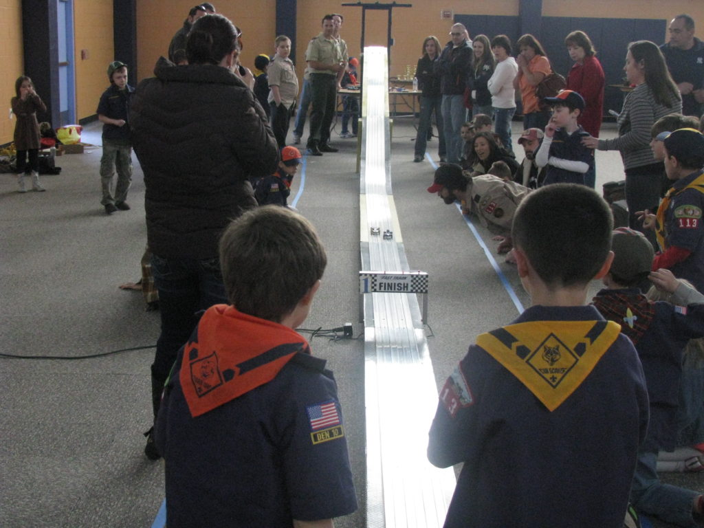 Pinewood Derby Held At The Adam Bucky James Community Center